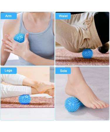 Uraqt Fascia Ball Set - Hard Hedgehog Massage Balls for Muscle Tension Relief | Blue Massage Balls for Feet Back & Neck - Buy Online on GoSupps.com