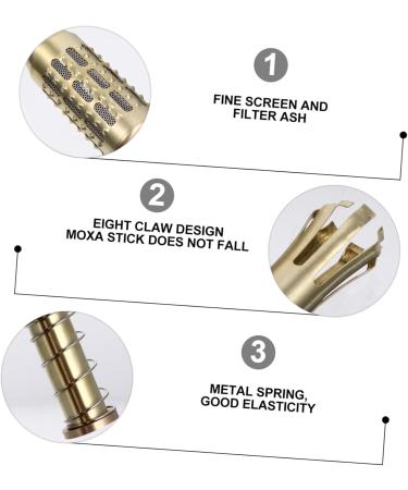 HOMSFOU 2pcs Moxa Stick Tool - Pure Copper Winter Melon Conical (32x4.2cm) - Golden Moxa for Wellness - Buy Online on GoSupps.com