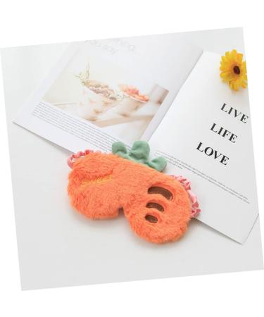 Beavorty Rabbit Carrot Eye Mask - Cute Plush Sleep Blindfold for Students & Travel - Perfect Goodies Bag Stuffer | 1 Count Orange - Buy Online on GoSupps.com