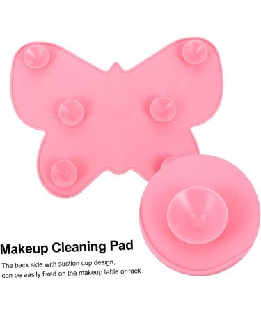SOESFOUFU 1pc Silicone Scrub Pad Makeup Brush Cleaning Scrubber Lip Brush Silicone Makeup Applicator Cosmetic Makeup Brush Scrubber Accessories Silica Gel With Suction Cup Pink 23X17cm Pink - Buy Online on GoSupps.com