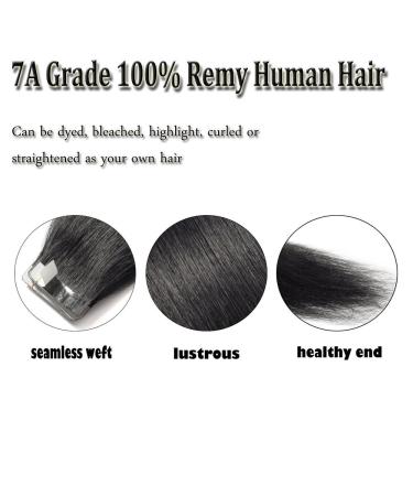 Silk Co Tape in Extensions - #1 Deep Black Real Hair - 20 Whip x 4cm - 50g Remy Hair Extensions - Buy Online on GoSupps.com