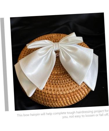 DOITOOL Bow Hairpin Headwear for Women Spring Hair Clips Hair Bow Barrettes Bow Wedding Barrettes Hair Barrettes Bow Spring Hair Barrette Bride Decorate Alloy White Modeling - Buy Online on GoSupps.com