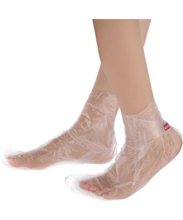 Sibba Paraffin Wax Feet Protectors 100 PCS Spa Set - Disposable Plastic Gloves & Socks for Hot Therapy, Bath, and Waxing - Buy Online on GoSupps.com