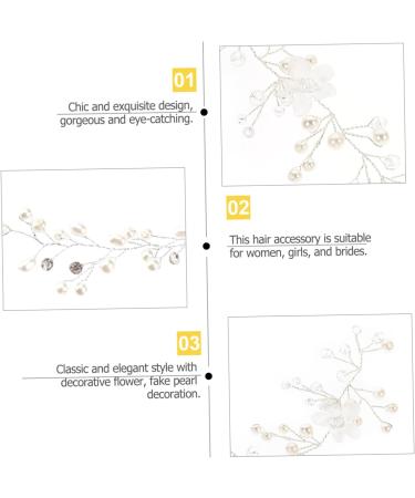 Beatifufu Pearl Bridal Hair Comb Wedding Pearls Hair Comb Rhinestone Headband Bride Headwear Prom Hair Clips Combs for Women Pearl Wedding Accesorios Para Mujer White Scarf Leaf Women's - Buy Online on GoSupps.com