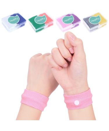 Healifty Motion Sickness Bands - 8 Pairs Sea Sickness Wristbands for Adult & Kid Anti-Nausea Acupressure Wristband for for Motion or Morning Sickness