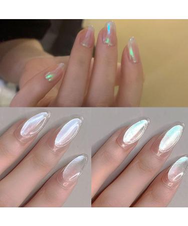 White Aurora Nail Powder - Holographic Pearlescent Glitters (4 Boxes) - Buy Online on GoSupps.com