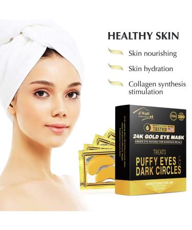 D'Nali 24K Gold Eye Mask Patch 2 Count - Pack of 20 | Hydrating Under Eye Treatment - Buy Online on GoSupps.com