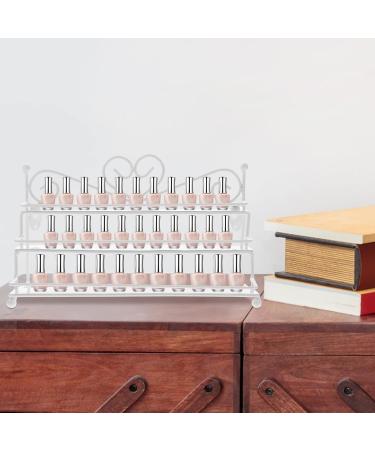 Frcolor Metal Nail Polish Wall Rack Organizer | 3 Tier Display Holder (White) - International Shipping Available - Buy Online on GoSupps.com