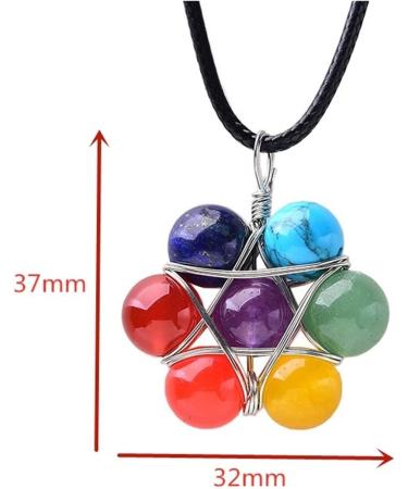 1PC Natural Stone Pendant Colorful Amethyst Agate Mineral Jewelry Seven Chakras Quartz for Men Women Crystal Gift (Color : 1PC) - Buy Online on GoSupps.com