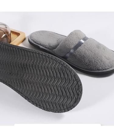 Buy Tianmao 5 Pairs Coral Fleece Closed Toe Hotel Slippers | Universal Size Gray | Perfect for Spa Parties & Travel - Buy Online on GoSupps.com
