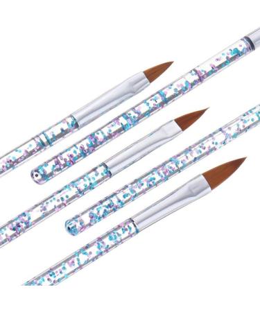 Fubdnefvo 1 Set Nail Brush Tools Set Crystal Handle Acrylic UV Gel Nail Brushes Carving Glitter Pen Manicure DIY Nail Art Tool - Buy Online on GoSupps.com