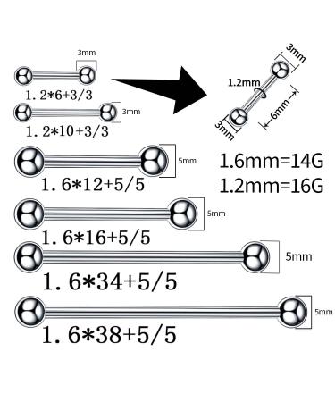 Tustrion 80PCS Stainless Steel Nose Piercing Kit | 12G 14G 16G Needles for Ear, Cartilage, Tragus, Septum, Lip, Eyebrow | Body Piercing Jewelry Set - Buy Online on GoSupps.com