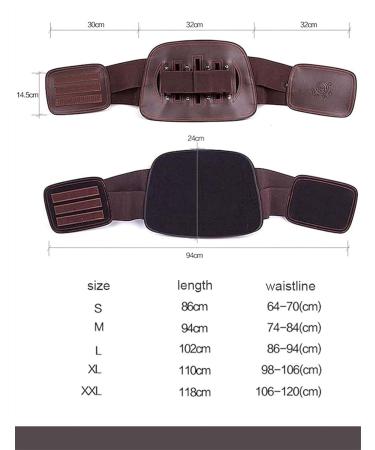 Samnuerly Leather Back Bandage Belt for Men & Women | Breathable Waist Support & Lumbar Cushion for Back Pain Relief | Small Size - Buy Online on GoSupps.com