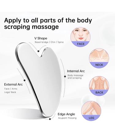 Stainless Steel Gua Sha Facial Tools | Reduce Puffiness & Enhance Lymphatic Drainage - Buy Online on GoSupps.com