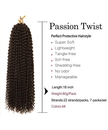 Passion Twist Hair - 7 Packs 18-Inch Water Wave Hair Extensions for Bohemian Styles | YDDM Crochet Hair - Buy Online on GoSupps.com