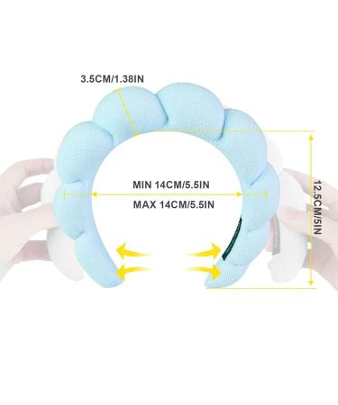 TAOTOP 2 Pack Spa Headband for Women - Cute Hair Band for Shower & Makeup - Terry Cloth Headband for Skin Care - Pink & Blue Set - Buy Online on GoSupps.com