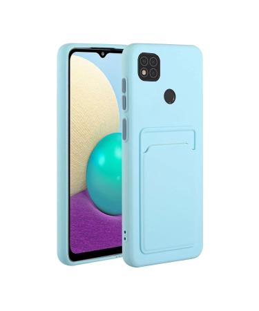 Tivenfezk Nadoli Silicone Case for Xiaomi Redmi 10a Ultra thin shockproof scratch -resistant wallet soft TPU protective cover mobile phone case with credit card holder Xiaomi Redmi 10a blue