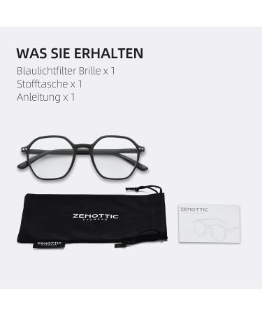 ZENOTTIC Blue Light Blocking Glasses - Hexagonal Anti-Blue Ray Eyeglasses for Men & Women | Computer Glasses 1.5x - Buy Online on GoSupps.com