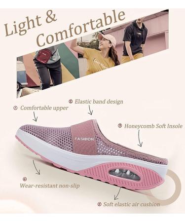Hopomart Women's Air Cushion Slip-On Walking Shoes - Orthopedic Diabetic Shoes for Swollen Feet - Size 8.5 Black - Buy Online on GoSupps.com