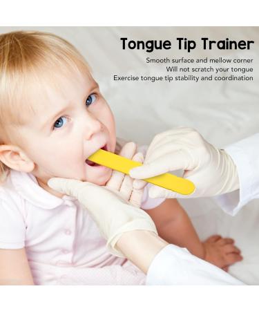 Children's Tip Trainer - Ergonomic Tongue Muscle Device for Language Development | Portable & Safe Yellow Resin - Buy Online on GoSupps.com