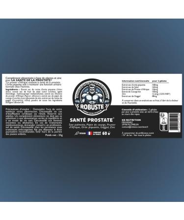 Formule Prostate et Confort urinaire - Contribue au bon fonctionnement de la prostate - Ortie Palmier nain Prunier d'Afrique Extrait de Courge Zinc - 100% Naturel - 60 g lules vegan. - Buy Online on GoSupps.com