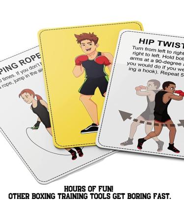 Puredrop Boxing Training Drill Cards - Perfect Solo Practice Equipment for Boxers, Beginners, and Kids | Home Workouts and Exercises | Boxing Bag Alternative - Buy Online on GoSupps.com