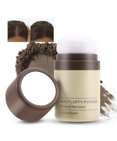 Boobeen Hair Powder for Thin Hair Root Touch Up Powder Hair Shadow Cover Hair Loss Instantly Hairline Powder for Women Men Dark brown