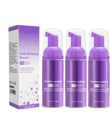 Crystal Clear Mouth Cleansing Foam, Purple Toothpaste Corrector for Teeth Whitening, Foam Toothpaste for Deep Cleaning Teeth, Removing Tooth Stains and Refreshing