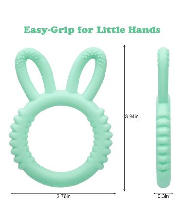 BPA-Free Baby Bite Ring Toy - Green Dental Aid for Babies 3 Months & Up | Safe & Soothing Teething Solution - Buy Online on GoSupps.com