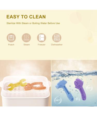 Silicone Teething Toys for Babies 0-12 Months | Baby Teethers to Soothe Sore Gums | Chew Toys for Baby Boys - Buy Online on GoSupps.com