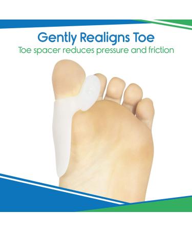 Vivesole Silicone Toe Separator for Bunions - Orthopedic Bunion Cushion and Straightener - 2 Pack - Buy Online on GoSupps.com