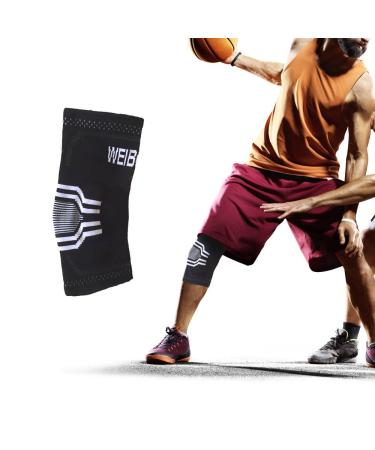 Therapeutic Metal Stabilizer Knee Brace with Padded Cushion Black/White