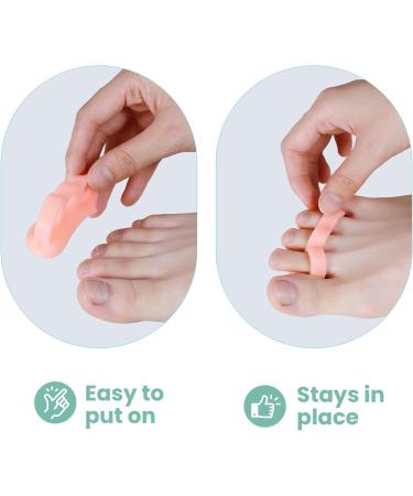 Welnove Hammertoe Corrector Gel Toe Straighteners - 8 Pcs Cushioned Support Pads for Hammer Claw & Curved Toes - Soft Beige Gel Cushioning - Buy Online on GoSupps.com