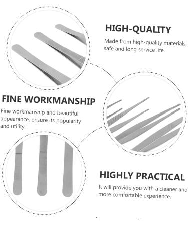 Buy Angoily 8 Pcs Tweezers Set - Stainless Steel Jigsaw Round Head Tissue Pliers - 30x1.5cm - International Shipping - Buy Online on GoSupps.com