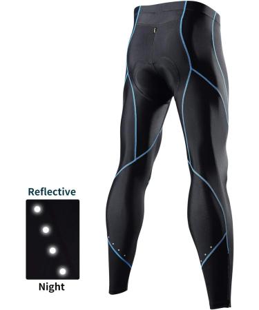 XGC Men's Long Cycling Pants - Radsprint Shorts with 4D Sponge Seat Cushion - Elastic Comfortable & Stylish XL Blue - Buy Online on GoSupps.com