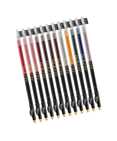 Healvian 12pcs Lip Liner Eyeliner Eyebrow Pencil Cosmetic Tool Long Lasting Eyeliner Makeup Pencil Plastic 1 count (Pack of 1) Assorted Color