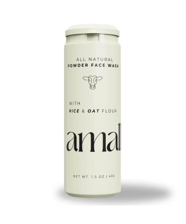 Amallow - Enzyme Powder Face Wash Gentle Exfoliating Powder-to-Foam Cleanser with Rice Powder Papaya Enzymes & Oat Flour Facial Cleanser for Sensitive Skin