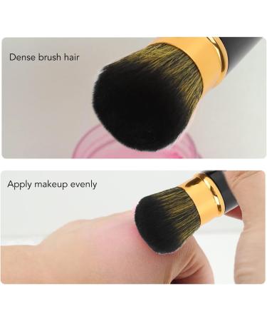Retractable Makeup Brush Portable Soft Hair Loose Powder Brush Cosmetic Tool for Makeup Artist (Black) - Buy Online on GoSupps.com