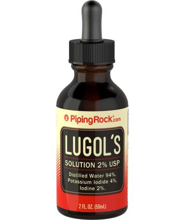 Lugols Iodine Drops 2% 2 fl oz | Liquid Supplement | Potassium Iodide 4% | by Piping Rock
