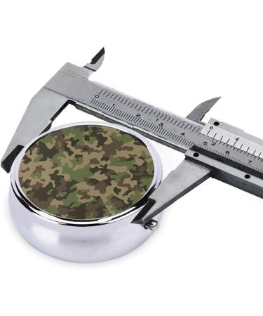Buy Green Camo Portable Round Pill Box - Lightweight Moisture-Proof & Perfect for Vitamins | International Shipping Available - Buy Online on GoSupps.com