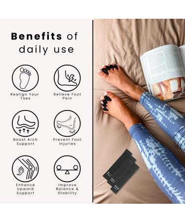 Toe Spacers & Separators for Bunions - Medium Spreaders with Resistance Bands & Case - Ideal for Athletics & Yoga | Unisex Solution for Pain Relief - Buy Online on GoSupps.com