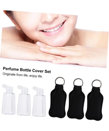 Ipetboom 6pcs Portable Travel Bottles Hand Bottle Cover Bottle Cap Perfume Bottle Filling Black 12X6CM - Buy Online on GoSupps.com