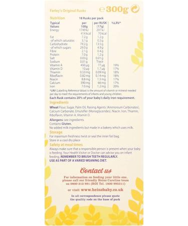 Farleys Rusks 4 Month Original 18 Pack 300g - Buy Online on GoSupps.com
