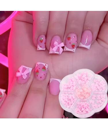 Nayyana Loop Nail Plug Stones - 3D Crystal Nail Trailer Set for DIY Nail Art & Decoration - Pink Acrylic Rhinestones - Buy Online on GoSupps.com