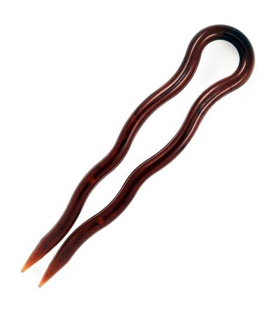 10 Pieces Simple Flat Hair Pins - 8cm Havana Brown | Premium Quality Hair Accessories - Buy Online on GoSupps.com