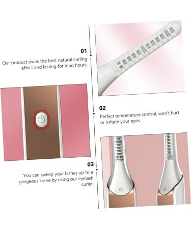 FOMIYES 3pcs Eyelash Curler Set - Heated Lash Curler Eyelash Brush & Clips for Perfect Curls | USB Rechargeable Mini Lash Kit - Buy Online on GoSupps.com