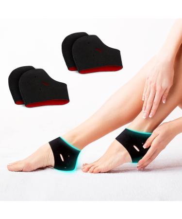 5 pairs of moisturizing unisex-socks gel socks breathable heel cushion spa sock for cracked dry foot skin care foot calluses dead skin.