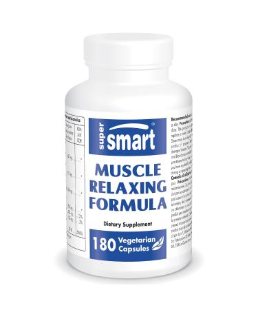 Supersmart - Muscle Relaxing Formula - with Magnesium Calcium Valerian Root - Natural Muscle Relaxer Supplement - Muscle Spasms & Cramp | Non-GMO & Gluten Free - 180 Vegetarian Capsules