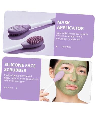 Mikinona Facial Applicator Silicone Cleansing Brush Brush Cleaning Scrubber Applicator Tool Mud Brush Wash Brush Dual Sided Applicator Clay Applicator Plastic Cleaner - Buy Online on GoSupps.com