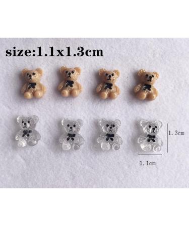 20 Pcs Street Stones Nail Charms - Bear & Butterfly Nail Art Accessories for DIY Designs - Buy Online on GoSupps.com